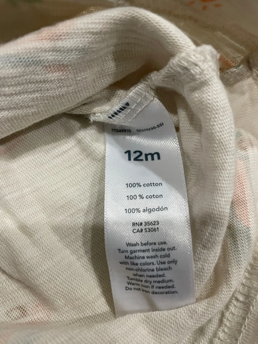 Carter's Cream Short-Sleeve Baby Romper